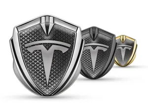 Tesla Emblem Silicon Badge Customizable Force Design